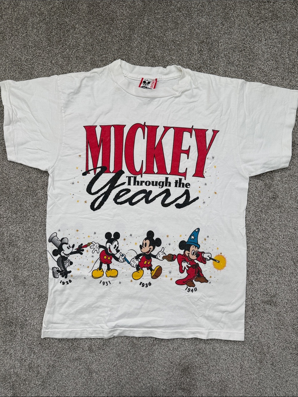 Vintage Disney Mickey Through the Years Graphic Tee